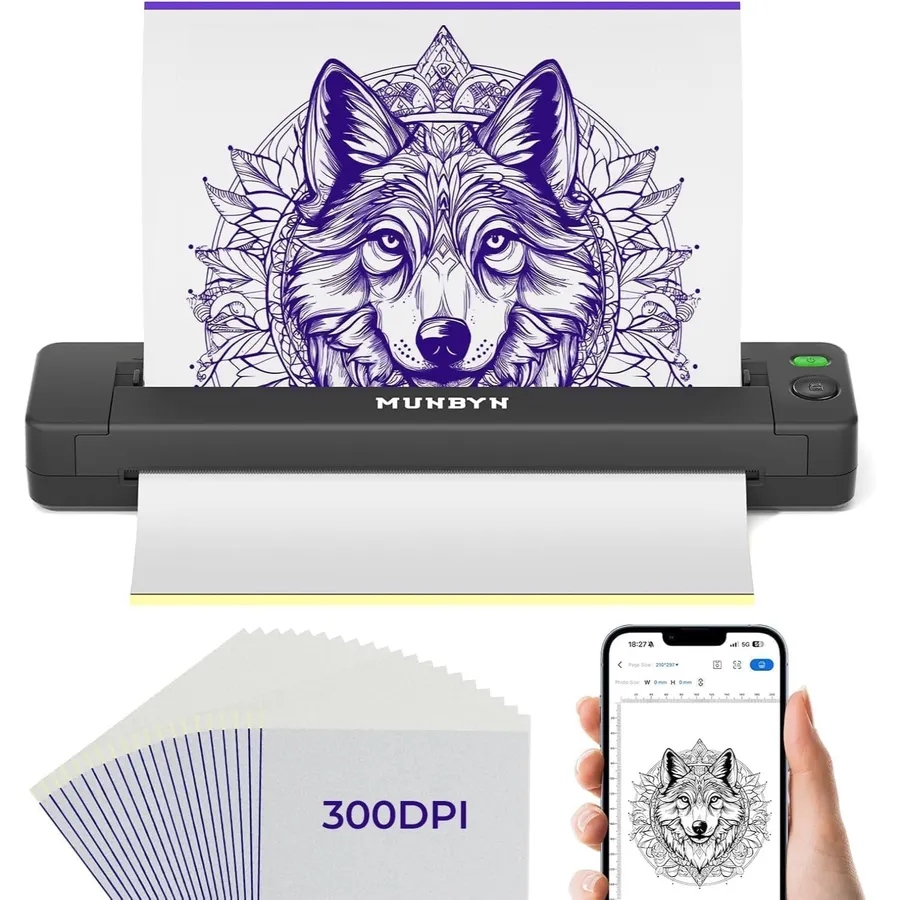 MUNBYN ITP06 - Tattoo Stencil Drucker mit 300 dpi