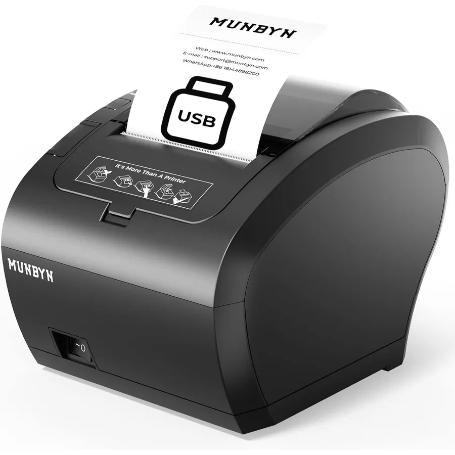MUNBYN P047 - Bondrucker 80 mm mit USB und Auto-Cutter