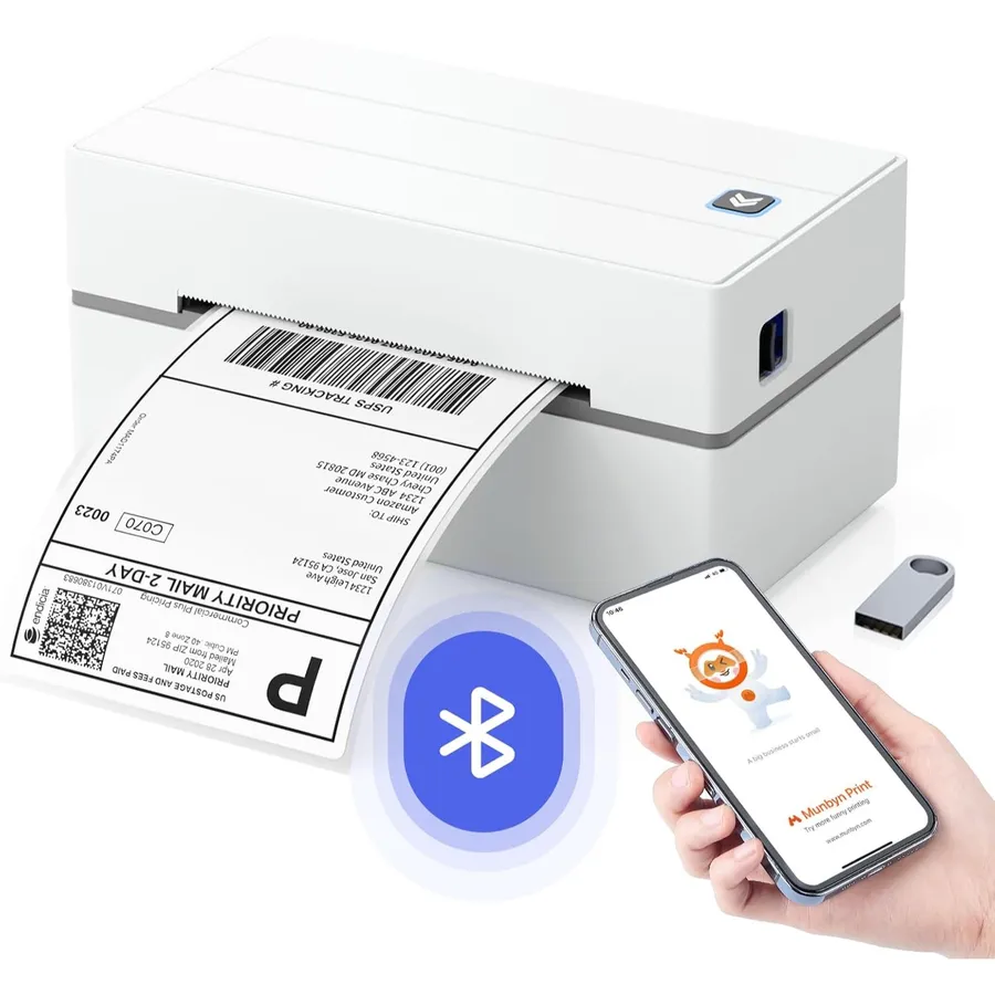MUNBYN 130B - Impresora de etiquetas térmica Bluetooth 4x6