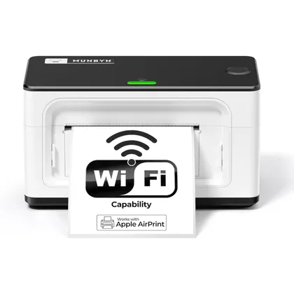 MUNBYN 941AP - Stampante per etichette Wi-Fi con AirPrint